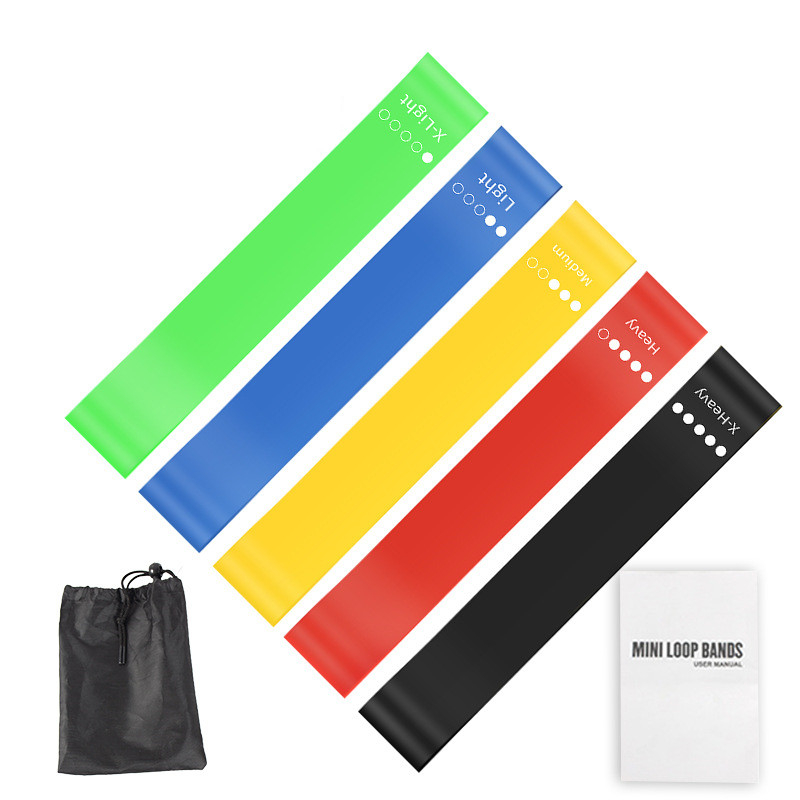 Milanaise Mesh Band - 5-teiliges TPE-Widerstandsband-Set mit Aufbewahrungstasche & Anleitung,